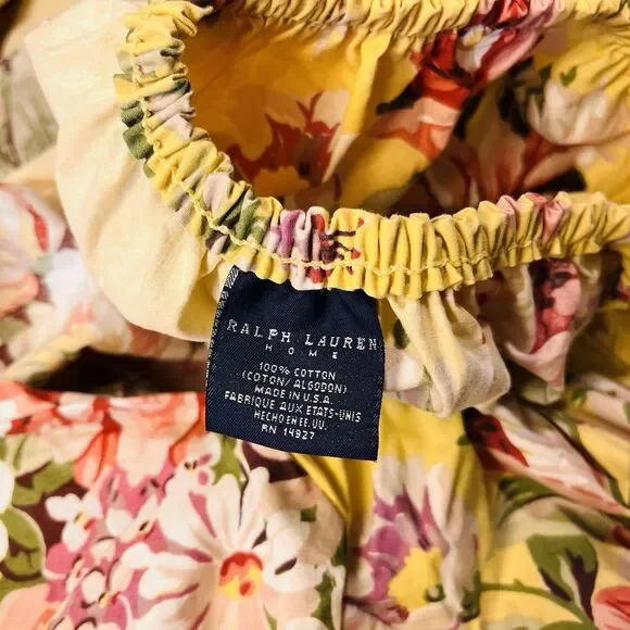 Vintage Ralph Lauren Home Sophie Brooke Twin Fitted Sheet Bed Skirt 2 Shams